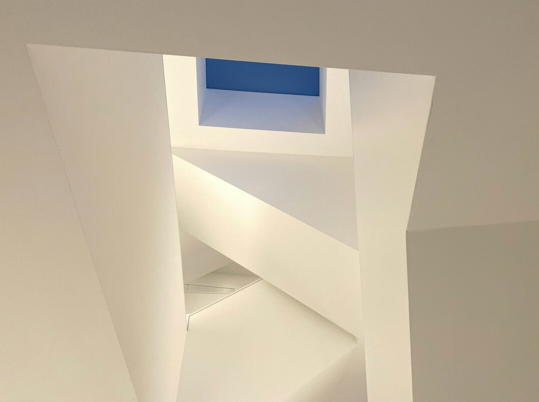 Bright modern office reception area