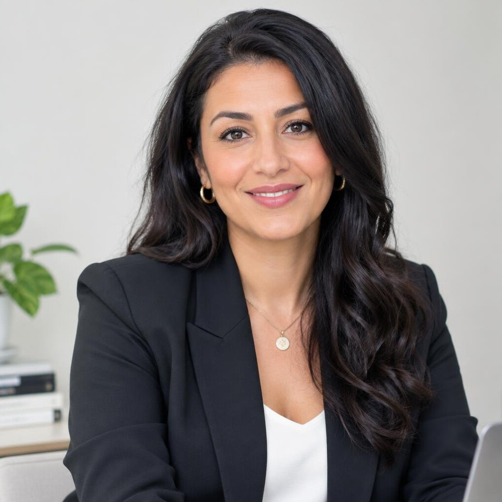Studio portrait of a North African businesswoman
